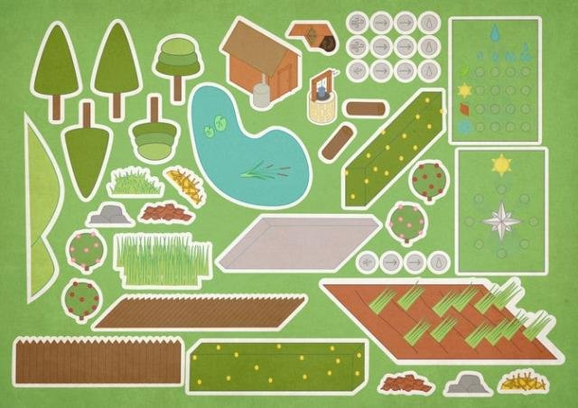 Plan de jardin à découper